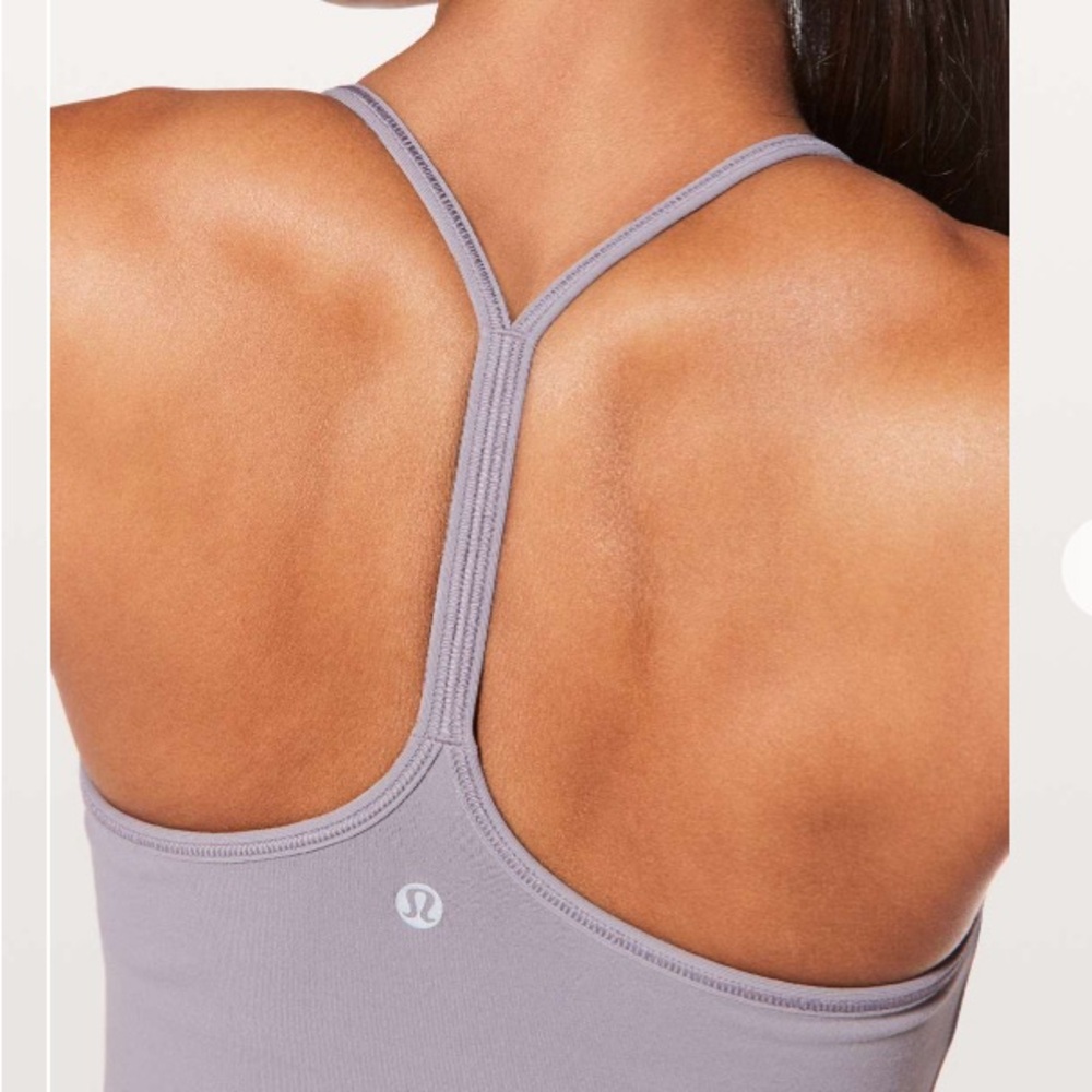 Lululemon Power Pose Tank Light Support Purple / Grey T Strap Small size 4
